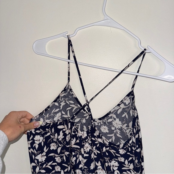 Old Navy Sleeveless V-Neck Maxi Shift Dress Navy Floral Small - Picture 5 of 5